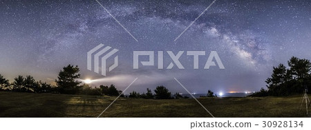 milky way panoramic view 30928134