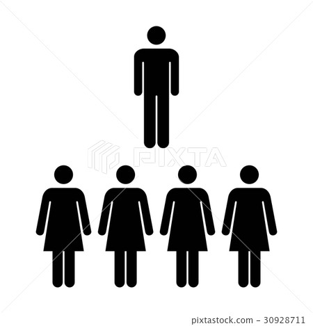 People Icon - Vector Group of Men and Women Team People Icon - Vector Group of Men and Women Team 30928711