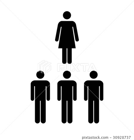 People Icon - Vector Group of Men and Women Team People Icon - Vector Group of Men and Women Team 30928737