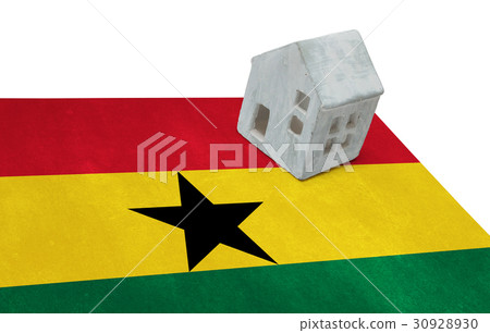 Small house on a flag - Ghana 30928930