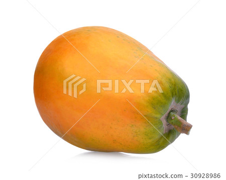fresh ripe papaya isolated on white background fresh ripe papaya isolated on white background 30928986