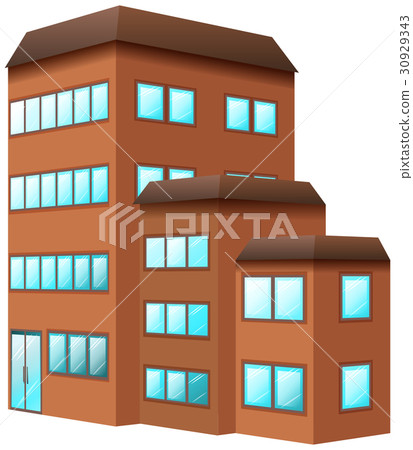 Building painted in brown color - Stock Illustration [30929343] - PIXTA