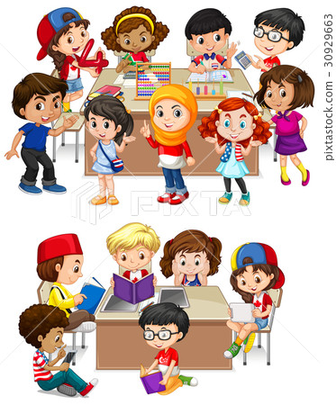 Kids learning at school Kids learning at school 30929663