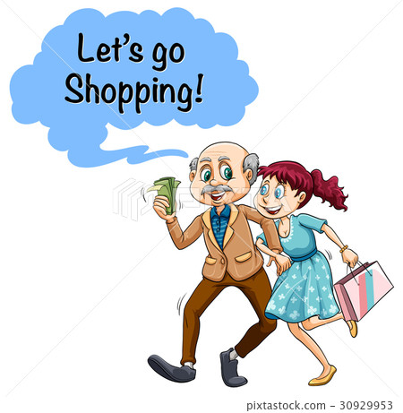 Old man with money and young girl Old man with money and young girl 30929953