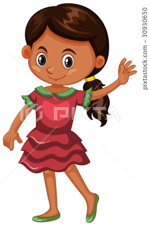 Girl in pink dress 30930650
