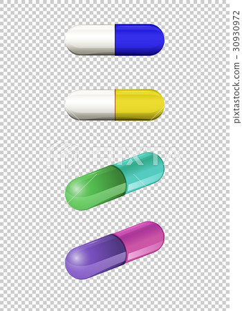 Capsules in different colors - Stock Illustration [30930972] - PIXTA
