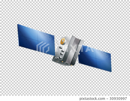 Satellite flying on transparent background Satellite flying on transparent background 30930997