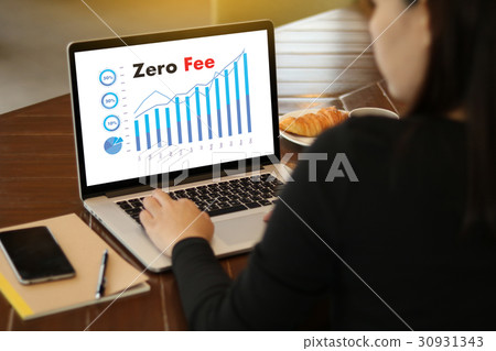 zero fee Businessman working with calculator and 30931343