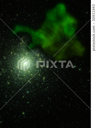 Star field in space and a nebulae. 3D rendering 30931943
