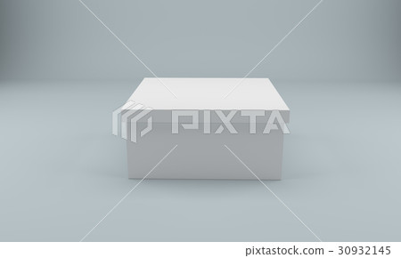 Blank closed white box. 3D rendering. Blank closed white box. 3D rendering. 30932145