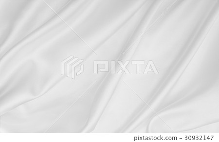 Smooth elegant white silk or satin luxury cloth  30932147