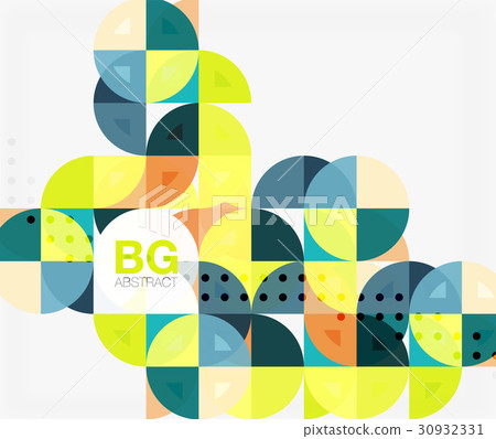 Colorful circles modern abstract composition with Colorful circles modern abstract composition with 30932331