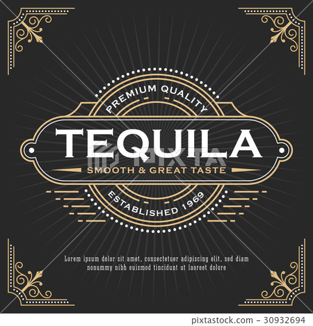 Vintage line frame design for labels Vintage line frame design for labels 30932694