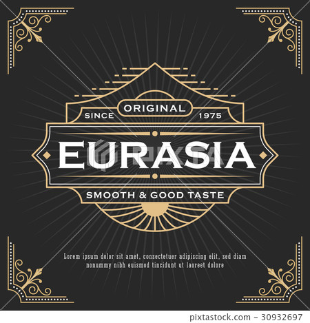 Vintage line frame design for labels Vintage line frame design for labels 30932697