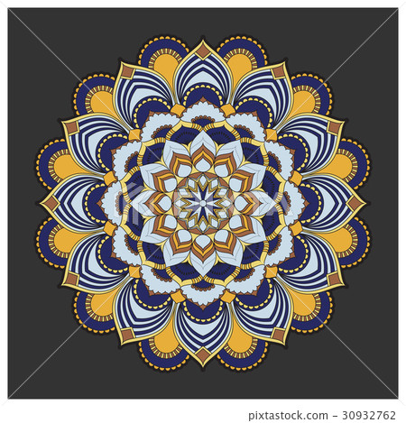 Vintage colorful Mandala with floral ornament Vintage colorful Mandala with floral ornament 30932762