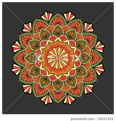Vintage colorful Mandala with floral ornament 30932763
