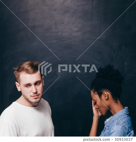 Couple in conflict. Misunderstand, disappointment. Couple in conflict. Misunderstand, disappointment. 30933037