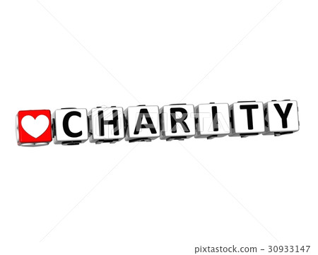 3D Word Charity on white background 3D Word Charity on white background 30933147