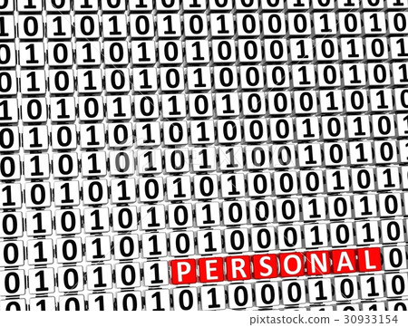 3D Word Personal inside zero one blocks 30933154