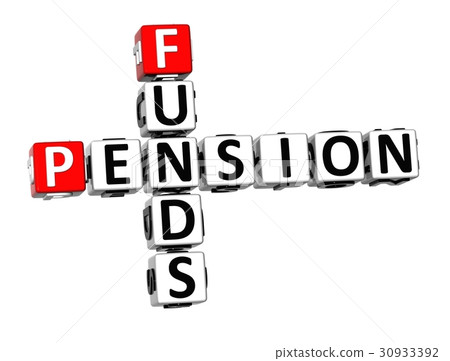 3D Crossword Pension Founds on white background 30933392