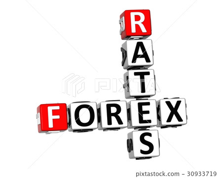 3D CrosswordForex Rates on white background 30933719