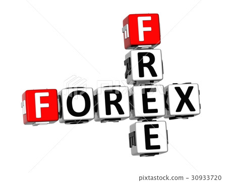 3D Crossword Free Forex on white background 30933720
