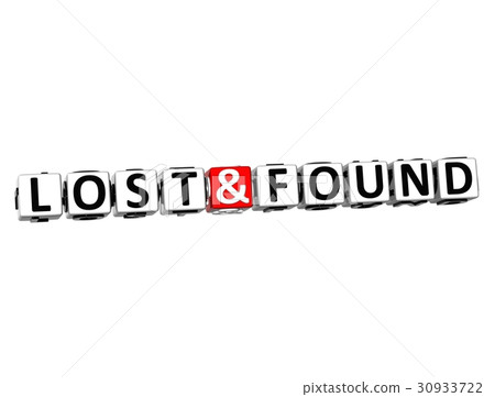 3D Word Lost and Found on white background 30933722