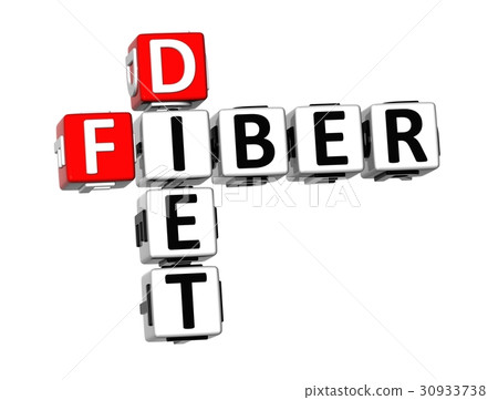 3D Crossword Fiber Diet on white background 30933738