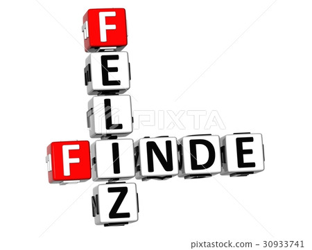 3D Crossword Feliz Finde on white background 30933741