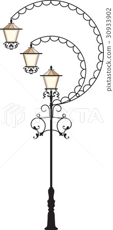 Wrought Iron Street Lamp Post 30933902