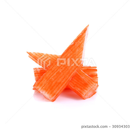 crab sticks on white background 30934303