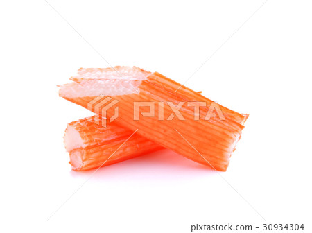 crab sticks on white background 30934304