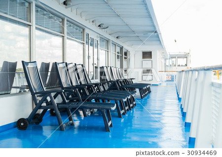 Sun loungers on deck Sun loungers on deck 30934469