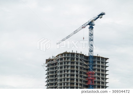 Machinery crane working in building industry Machinery crane working in building industry 30934472