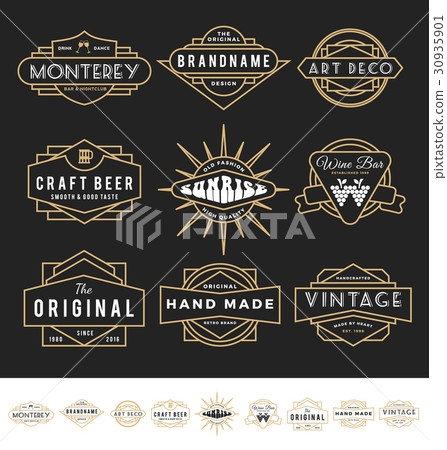 Set of retro badge logo for vintage product Set of retro badge logo for vintage product 30935901