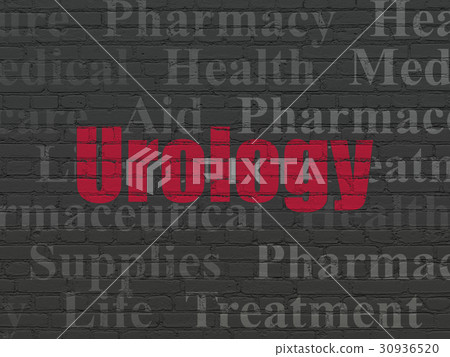 Medicine concept: Urology on wall background Medicine concept: Urology on wall background 30936520