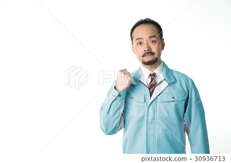 中年男子穿著工作服 30936713