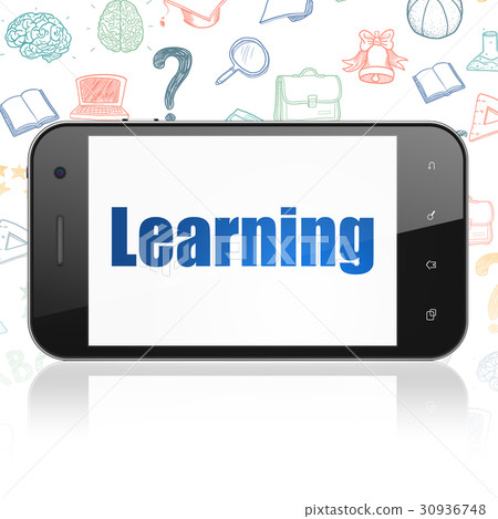 Learning concept: Smartphone with Learning on 30936748