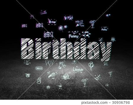 Entertainment, concept: Birthday in grunge dark Entertainment, concept: Birthday in grunge dark 30936798