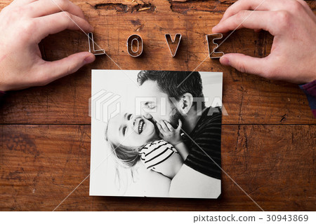 Picture of father kissing daughter. Fathers day Picture of father kissing daughter. Fathers day 30943869