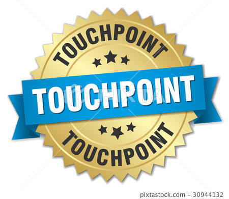 touchpoint round isolated gold badge 30944132