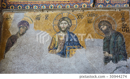 13th century Deesis Mosaic of Jesus Christ flanked 30944274
