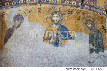 13th century Deesis Mosaic of Jesus Christ flanked 30944275