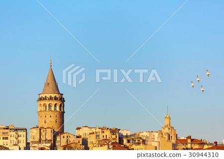 Istanbul cityscape in Turkey with Galata Tower Istanbul cityscape in Turkey with Galata Tower 30944310