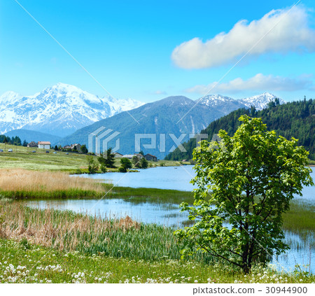 Summer mountain landscape with lake (Italy) Summer mountain landscape with lake (Italy) 30944900