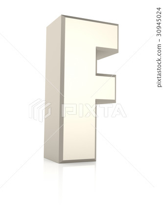 Letter F Isolated on White Background Letter F Isolated on White Background 30945024