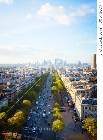 skyline of Paris and La Defense district , France skyline of Paris and La Defense district , France 30945077