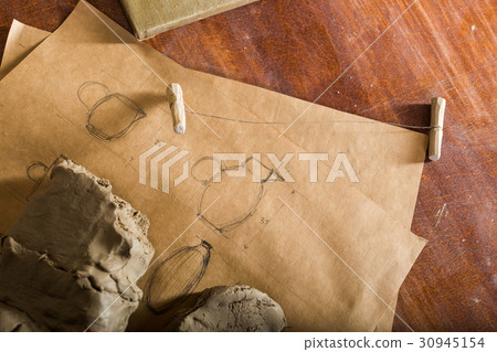 potter, clay workshop, ceramics art concept - 30945154