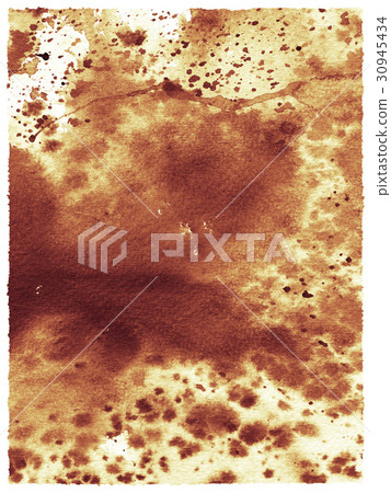 Watercolor background of brown color with stains 30945434