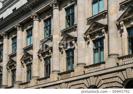 historic building facade with columns 30945792